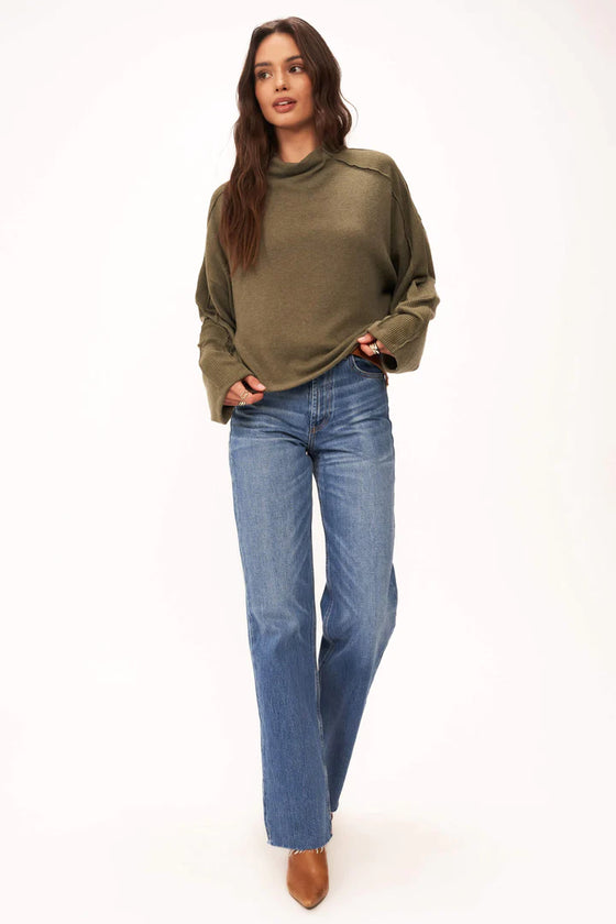 MODERN LOVER COZY FUNNEL NECK SWEATER