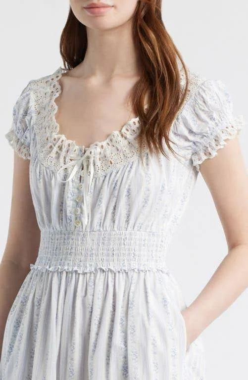 EMIE FLORAL SMOCKED WAIST DRESS