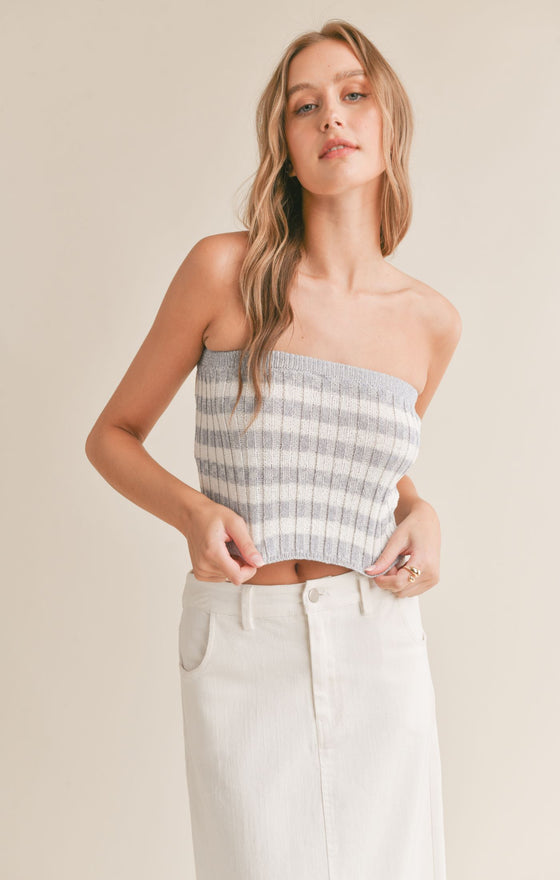 FRANKIE KNIT TUBE TOP SWEATER