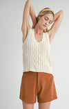 ASTRA CABLE KNIT SWEATER TANK