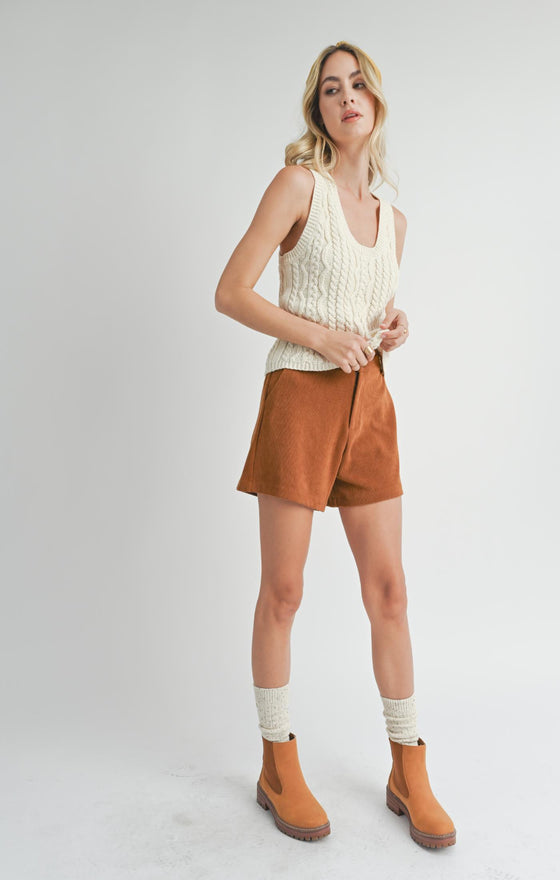 ASTRA CABLE KNIT SWEATER TANK