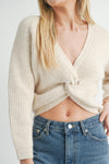 CECE REVERSIBLE TWIST SWEATER