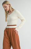 LOIS LUXE CABLE SWEATER