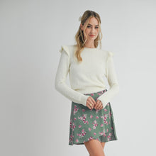  ABIGAIL RUFFLE TRIM COZY SWEATER