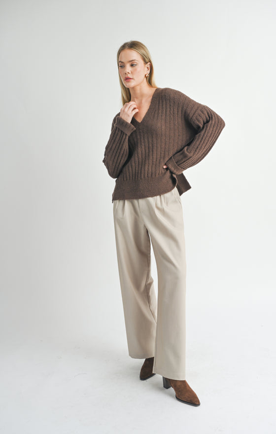 CARLI V NECK PULLOVER SWEATER