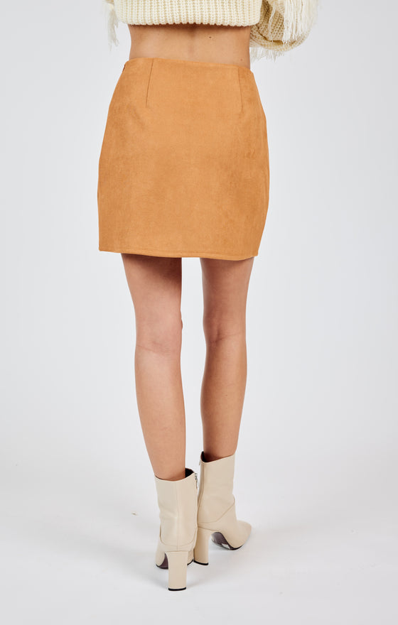 SOHO FAUX SUEDED MINI SKIRT