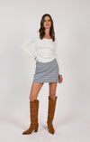 JOURNALING HOUNDSTOOTH MINI SKIRT