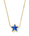 CASSIDY STAR SHORT PENDANT GOLD NECKLACE
