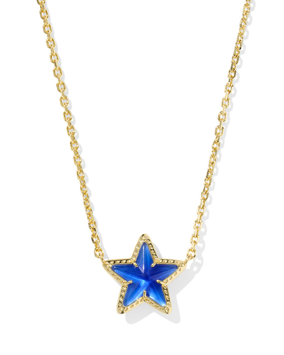 CASSIDY STAR SHORT PENDANT GOLD NECKLACE