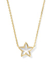 CASSIDY STAR SHORT PENDANT GOLD NECKLACE