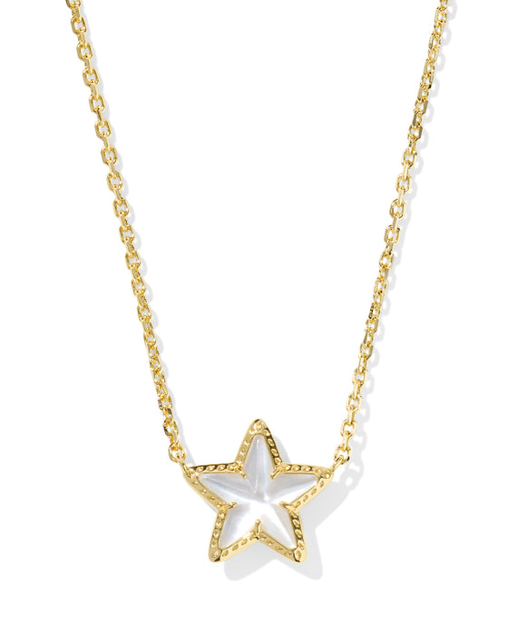CASSIDY STAR SHORT PENDANT GOLD NECKLACE