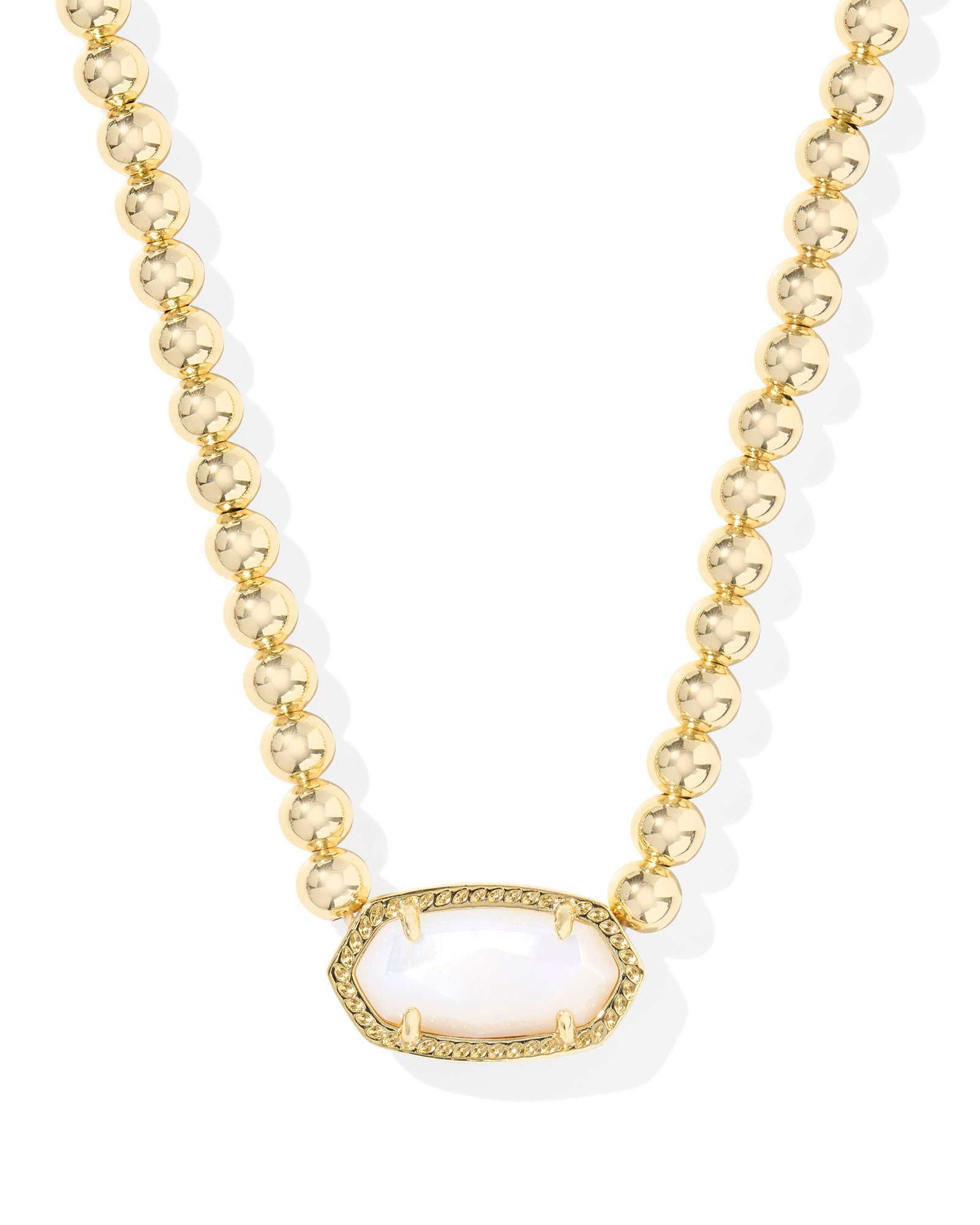 ELISA BEADED GOLD NECKLACE