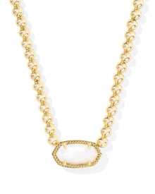  ELISA BEADED GOLD NECKLACE