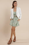 COASTAL CALM LINEN CROPPED BLAZER