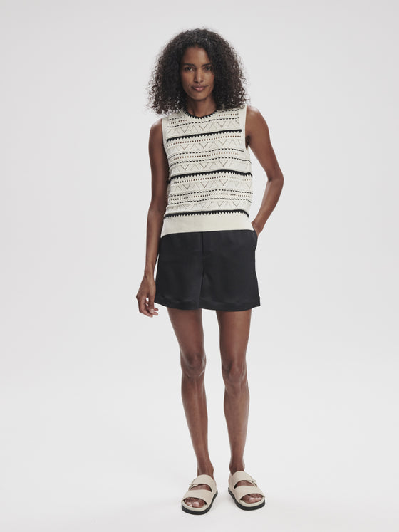 ATHENA POINTELLE KNIT VEST