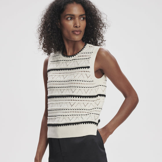 ATHENA POINTELLE KNIT VEST