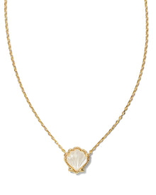  BRYNNE SHELL SHORT PENDANT NECKLACE in ivory mother of pearl
