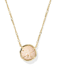  SAND DOLLAR SHORT GOLD PENDANT NECKLACE