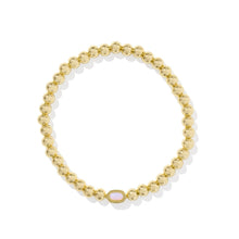  MINI ELAINA GOLD STRETCH BRACELET in pink opalite crystal