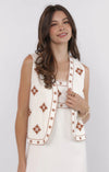 WARM HORIZON EMBROIDERED OPEN VEST