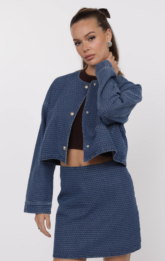 CHANCES JACQUARD DENIM JACKET