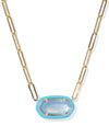 ELISA ENAMEL FRAMED PAPERCLIP NECKLACE