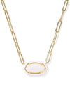 ELISA ENAMEL FRAMED PAPERCLIP NECKLACE