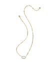 ELISA ENAMEL FRAMED PAPERCLIP NECKLACE