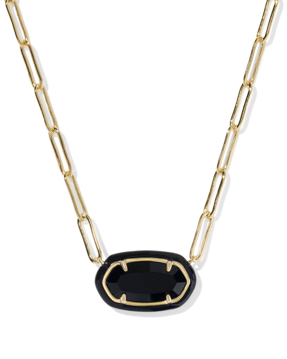 ELISA ENAMEL FRAMED PAPERCLIP NECKLACE