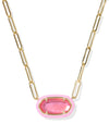 ELISA ENAMEL FRAMED PAPERCLIP NECKLACE