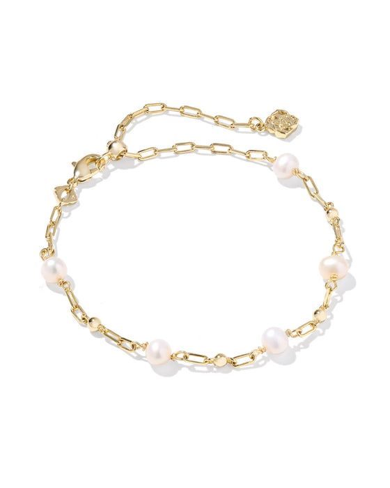 ASHTON DELICATE CHAIN PEARL BRACELET