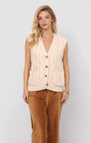 SWIFT CABLE KNIT CARDIGAN VEST