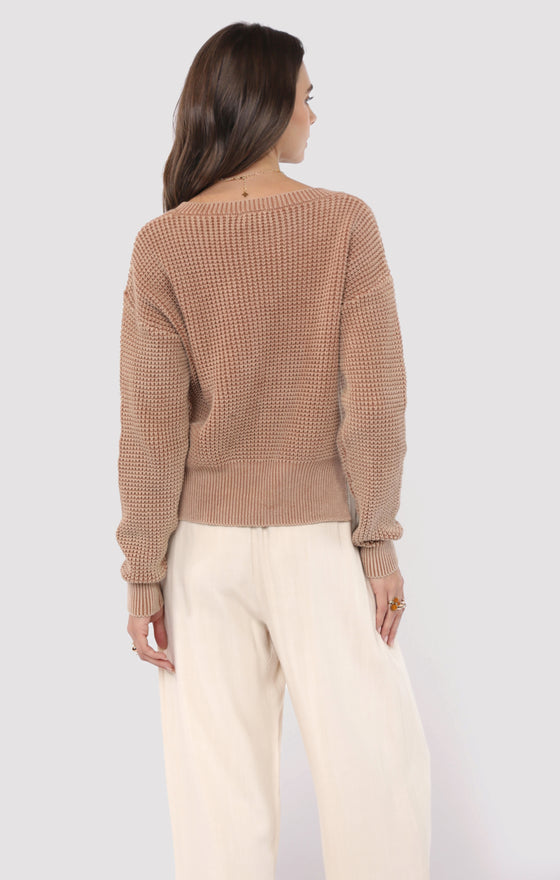 BRIXTON BUTTON DETAIL SWEATER