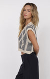 MACY TWO TONE CABLE KNIT VEST