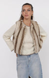 DEMI FAUX FUR CROPPED VEST