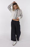 MOST WANTED PLEAT FRONT WIDE LEG PANTS