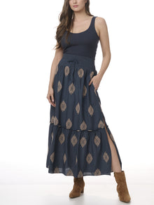  VIVIAN EMBROIDERED MAXI SKIRT