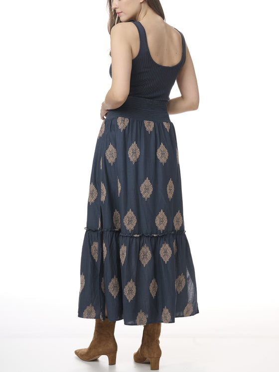 VIVIAN EMBROIDERED MAXI SKIRT