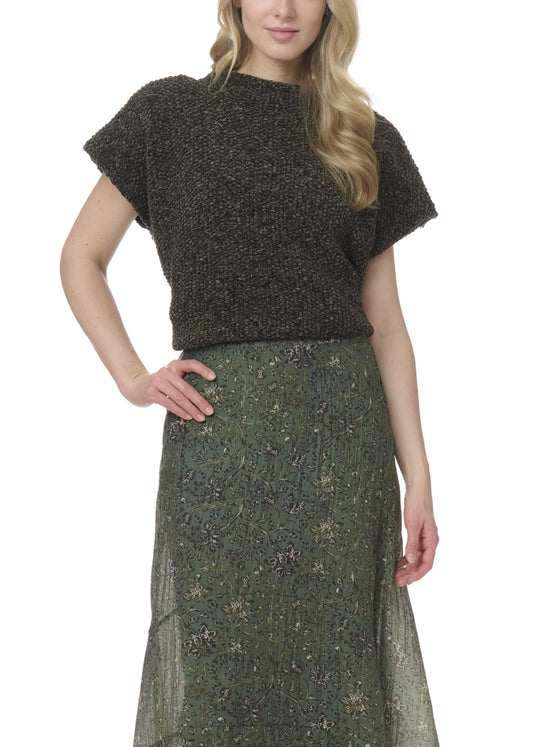 ANDREA MOCKNECK CHENILLE SWEATER