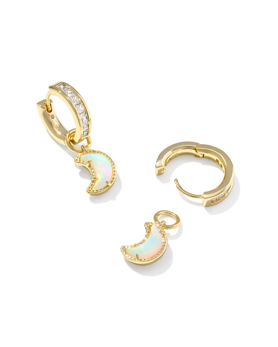 MOON HUGGIE EARRINGS
