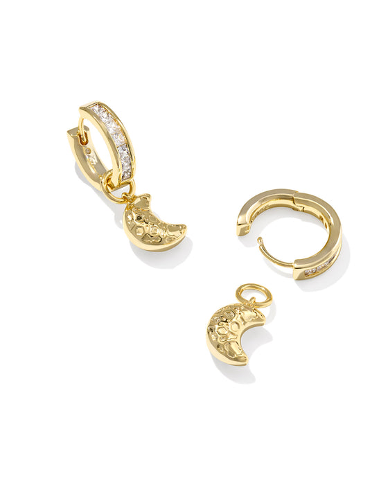 MOON HUGGIE EARRINGS