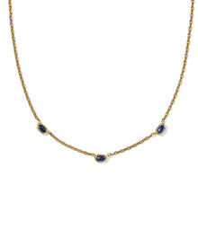  MINI ELISA THREE STONE STRAND NECKLACE