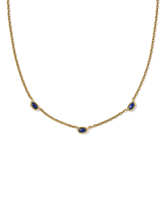 MINI ELISA THREE STONE STRAND NECKLACE