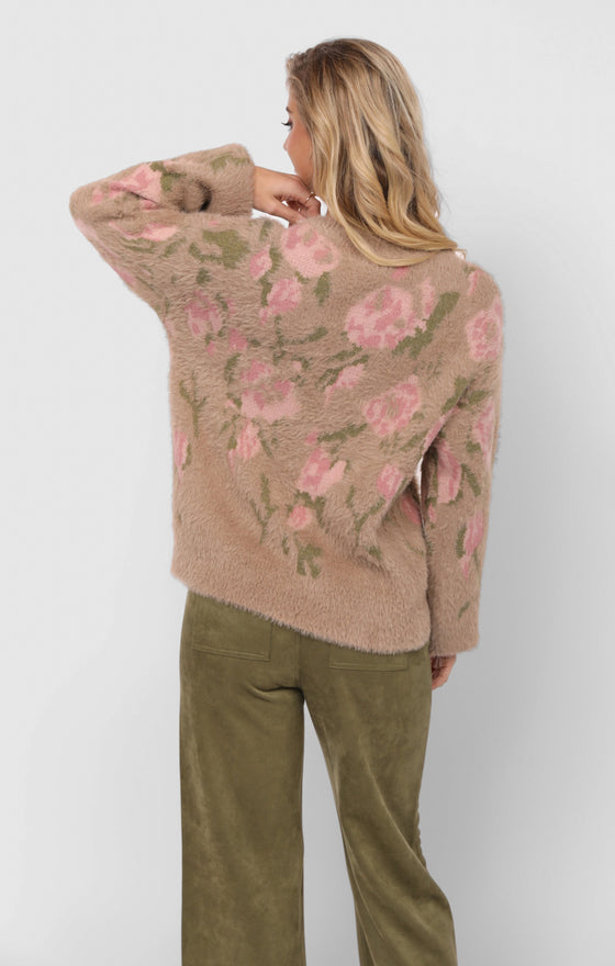 CAMILA EYELASH YARN SWEATER