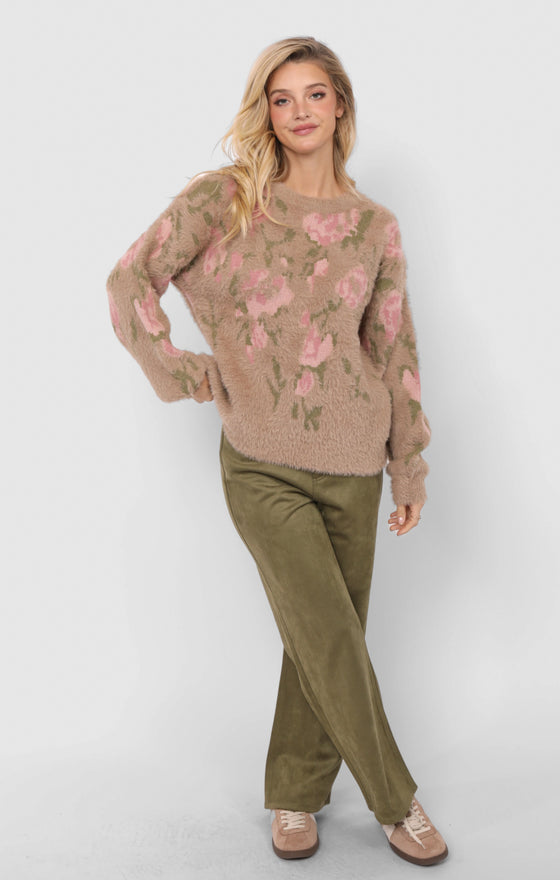 CAMILA EYELASH YARN SWEATER