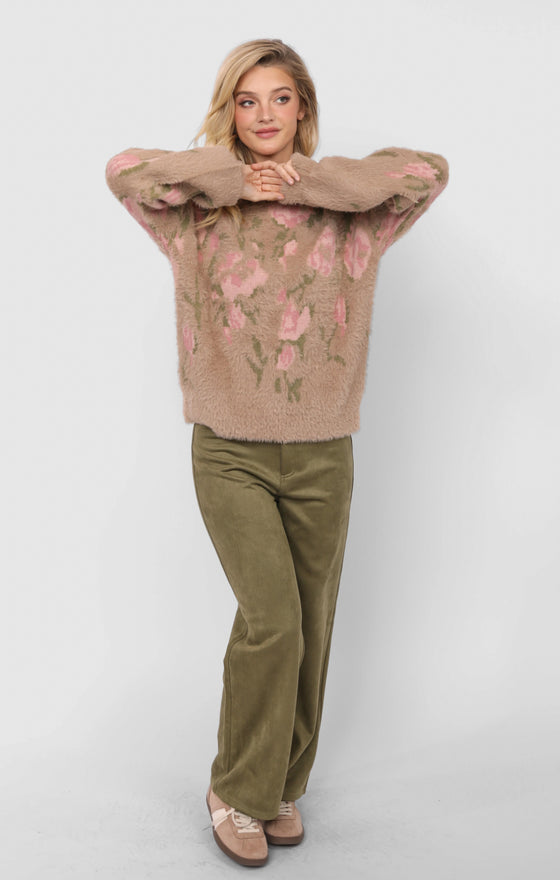 CAMILA EYELASH YARN SWEATER