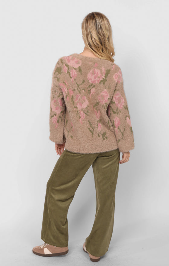 CAMILA EYELASH YARN SWEATER