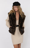 WAVERLY LEOPARD FAUX FUR VEST
