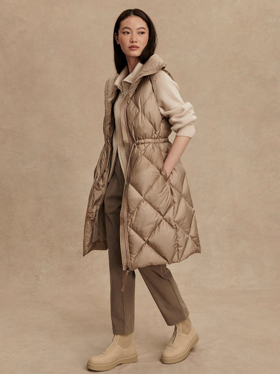 NAVINE LONG DOWN GILET VEST