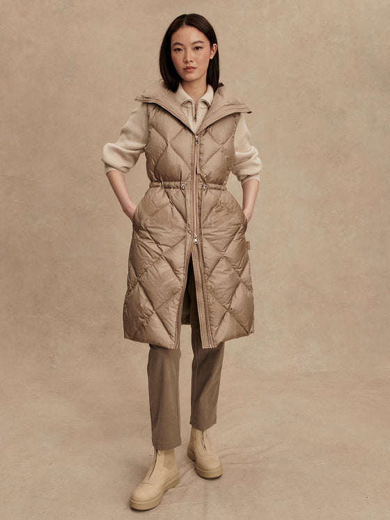 NAVINE LONG DOWN GILET VEST